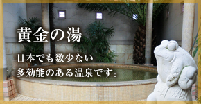 黄金の湯｜日本でも数少ない多効能のある温泉です。